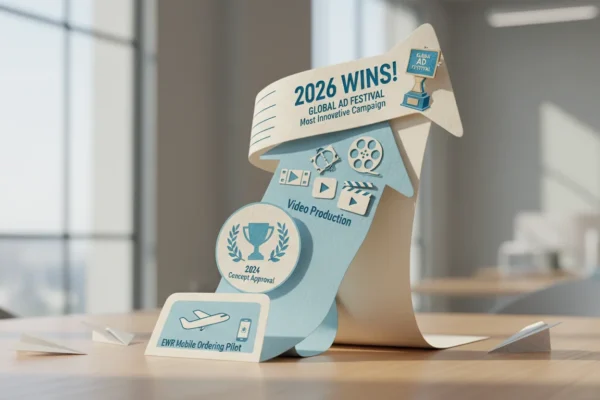 EWR Mobile Ordering: 2026 Video Ad Wins