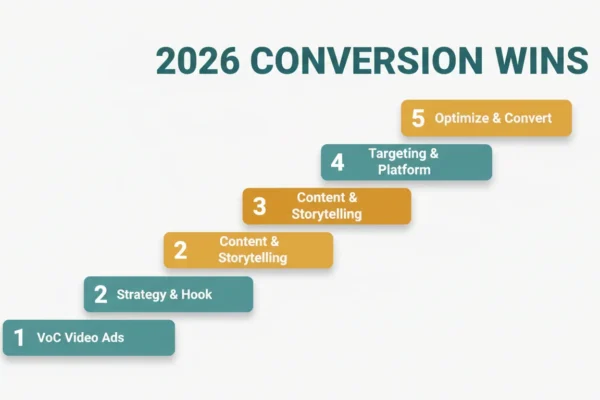 VoC Video Ads: 5 Steps to 2026 Conversion Wins